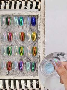 1 Piece Of Aurora Powder Moonlight Powder Mirror Flour Magic Mirror Powder Neon Powder Easy To Color Nail Decoration