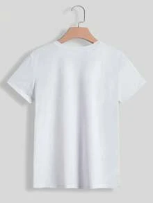 Camiseta con estampado geométrico con número - Blanco - Ver 3