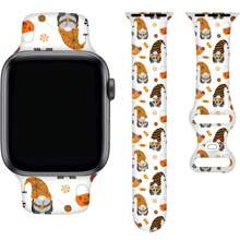Halloween Watch Band Compatible With Apple, Holidays Watch Band For Halloween Decor, Halloween Apple Watch Band Compatible With Apple Watch Band 38mm 40mm 41mm, Halloween Watch Accessories For Women Men, Soft Silicone Pumpkin Strap Halloween Party Replacement For Apple Watch Series Ultra SE 10 9 8 7 6 5 4 3 2 1