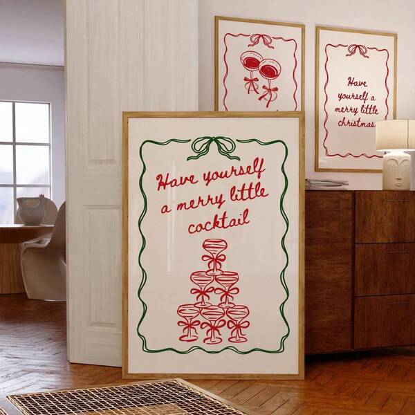 1pc Frameless Stylish Christmas Bar Cart Print, Coquettish Bow Cocktail Poster, Cute Beverage Wall Art, Holiday Drink Decor For Dorm, Home, Party & Top Gift Choice; Funky Posters, Back To School, Room Decor, Bedroom, Decor, Prints For Wall Christmas Decoration XMAS Decor Christmas Tree Gift Decor Thanksgiving Wedding Home Decor Home Decor Fall Decor Autumn Decor Birthday Decorations For Gifts Party Supplies Indoor Holiday Festival Decor Halloween Decor Wall Decor Halloween Ornaments Christmas Decoration XMAS Decor Christmas Tree Gift Decor Thanksgiving Wedding Home Decor Home Decor Fall Decor Autumn Decor Birthday Decorations For Gifts Party Supplies Indoor Holiday Festival Decor Halloween Decor Wall Decor Halloween Ornaments