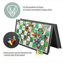 Oversized Magnetic Portable Snake & Ladder Chess Board Game, 3D Snake And Ladder Game Pieces, Foldable Game Board, Holiday Party Gift, Christmas, New Year Birthday Present, Random Color, Halloween Gift - Multicolor - View 3