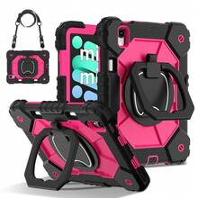 Colorblock Handheld Rotating Shockproof Protective Case With Shoulder Strap For Apple IPad Mini 7, IPad Mini 6, IPad 6th (9.7-Inch), IPad Pro 9.7 (2016), IPad 5th (9.7-Inch), IPad 10.2 7th Gen 2019, IPad 8th (10.2-Inch), IPad 9th Gen (10.2-Inch), IPad 11(A16 2025), IPad 10th (10.9-Inch), IPad Air 4th (10.9-Inch), IPad Air 5th Gen 2022, IPad Air 11-In.(M2)-2024, IPad Air 11(M3 2025)