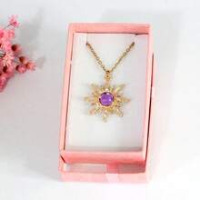 Rapunzel Tangled Necklace – Lilac Sunbeam Pendant | Stainless Steel + Gift Box - Gold - View 2