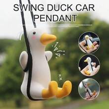 1 pieza Adorno colgante para auto con decoración de pato de dibujos animados