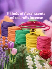 40 件薰衣草香盘，柠檬草螺旋香，天然柠檬草香味，适用于：家庭空气清新和驱蚊，泳池边，露台，门廊，甲板，露营和徒步旅行，适合冥想和缓解压力 - 多色 - 查看 3