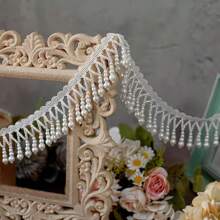 手工串珠仿珍珠流苏吊坠DIY服装蕾丝花边配饰，适用于吊坠链、项圈、婚纱配饰、服装材料、头饰、鞋子DIY用品 - 彩色 - 查看 2