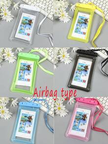 Waterproof Phone Pouch With Detachable Strap, Universal Touchscreen Protector For Swimming, Diving, Beach, Suitable For Sports, Travel, Beach, Pool, Outdoor Activities, Unisex - Beige - View 7