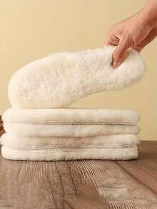 1 قطعة/مجموعة من بطانات الأحذية السميكة المبطنة بالفرو، دافئة ومنفذة للهواء، قاعدة ناعمة مانعة للانزلاق، متوفرة بأحجام متعددة للاستخدام في الشتاء