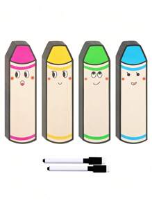 hoojojo 10 Peças de Cartões com Formato de Lápis, Cartões Apagáveis DIY, 4 Cores, Cartões da Sorte, Cartões Surpresa, Cartões com Escrita de Lápis, Jogos de Aprendizagem, Adereços Interativos para Sala de Aula, Adequados para Salas de Aula, Famílias, Papelaria, Materiais Didáticos