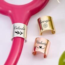 A Personalized Stainless Steel Stethoscope ID Tag, Engraved Stethoscope Name Tag, Custom Stethoscope Charm, Stethoscope ID Ring, Gift For RN Doctor/Nurse, Engraved Stethoscope Tag With Name, Gift For Medical Student, Nurses Week Appreciation Graduation Gift, Stethoscope ID Ring.