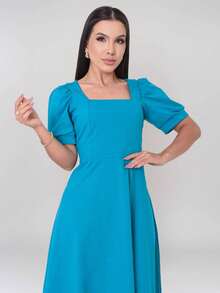 Milimetrica Kit 2 Women's Midi Dress Evangelical Fashion Elegant Princess Sleeve Evangelical Congregate - Xem 11