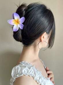 3 pezzi/1 pezzo Fermagli per capelli in plastica a forma di fiore di ibisco, 7,5 cm/2,95 pollici, blu/arancione/viola, leggeri, adatti per uso quotidiano, casual, festa, pendolarismo, spiaggia, coda di cavallo, chignon, lavaggio del viso, trucco, accessori per outfit, accessori per capelli alla moda, pinze per capelli, fermagli per capelli casual, fermagli per capelli a fiore, accessori autunnali per vacanze, per donna