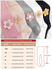 1pc Kids/Toddler Girls' Leggings, Lightweight Tight Pants For Spring & Autumn, Suitable For Outdoor Wear, Simple & Cute Design - Multicolor - View 3