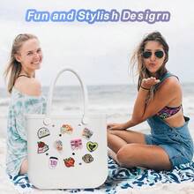 MultiPocket Bag Inserts For Tote Bags Lightweight Nylon Bag Inserts For Travel Hard Shell Bag Inser10 Pcs Charms For Bogg Bags Acrylic Nurse Charms Accessories Suitable For Simply Southern Beach Totes Decoration Luxury Felt Bag Inserts For Designer Bags - C - 查看 6