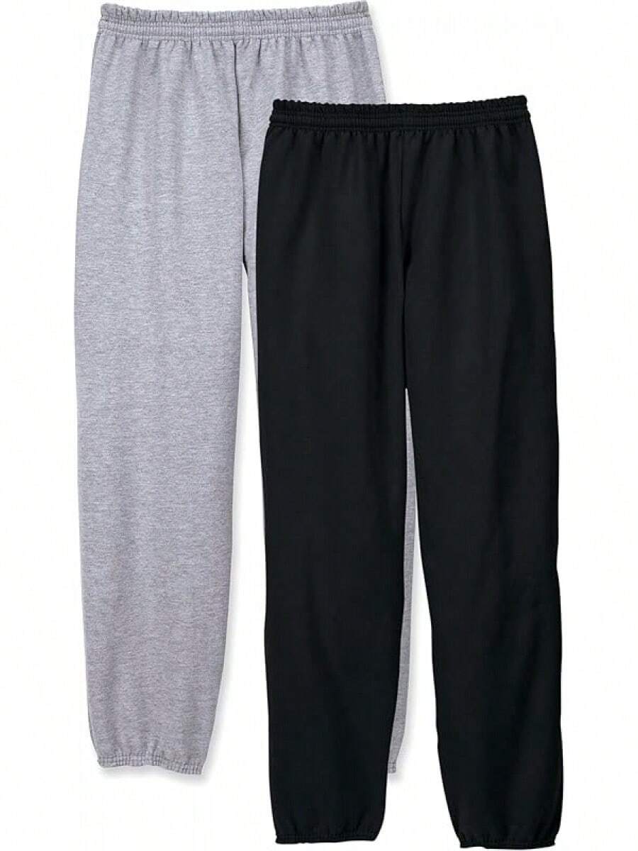 Mens Best Sweatpants, Athletic Lounge Pants With Cinched Cuffs, 1 Or 2 Pack, Fashion - Black/Steel - 2 Pack - View 1