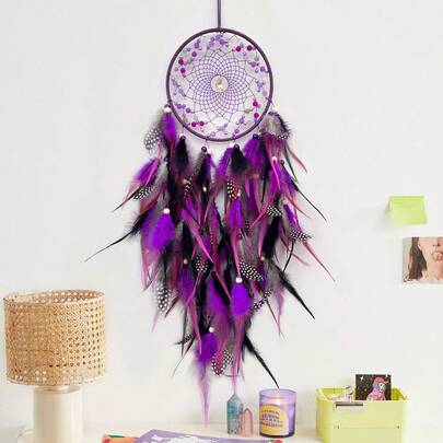 1pc Dream Catcher, Feather Dream Catcher For Bedroom Wall Decoration,Home Decor ,Room Decor,Wall Decor Gifts Birthday Graduation