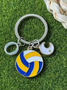 个性化排球钥匙扣礼品，送给段街运动员的礼物，感恩节和圣诞节礼物 - 黃色 - 查看 119