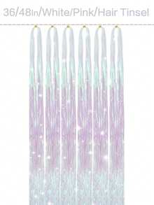 Hair Tinsel Sparkly Hair Extensions Set, For DIY Styling, Festival Looks & Party Hair Accessories