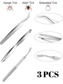 10pcs Pet Tick Removal & Grooming Kit, Includes Stainless Steel Tweezers And Nail Clippers, Suitable For Cats And Dogs, Practical Valentine's Day Pet Gift - Multicolor - View 13