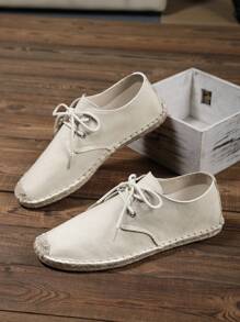 Men's Breathable Moisture-Wicking Non-Slip Woven Fisherman Shoes, Men's Breathable Moisture-Wicking Non-Slip Linen Shoes, Men's Breathable Moisture-Wicking Non-Slip Casual Shoes, Men's Breathable Moisture-Wicking Non-Slip Canvas Shoes, Men's Breathable Moisture-Wicking Non-Slip Low-Top Shoes - Beige - View 5