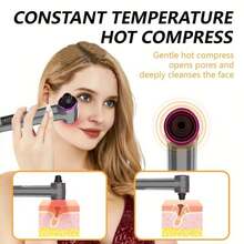 Elektrischer Gesichts-Dampfer & Porenreiniger - Elektrischer Mitesserentferner mit Warmkompresse, sanfter Saugkraft für gründliche Reinigung 500mAh