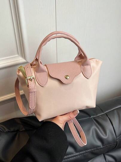 Yeni Bayan Naylon Günlük Düz Renk El Çantası, Omuz Çantası, Postacı Çantası