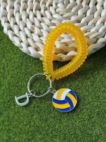 个性化排球钥匙扣礼品，送给段街运动员的礼物，感恩节和圣诞节礼物 - 黃色 - 查看 65