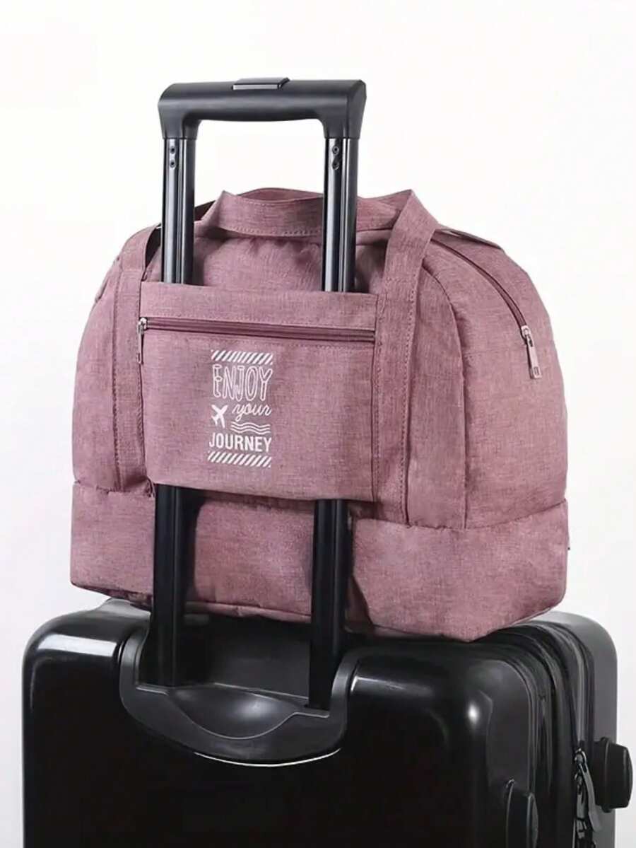 新款时尚户外折叠旅行行李收纳袋，大容量便携式收纳袋（可挂在行李箱手柄上），多功能收纳盒配件。 - 彩色 - 查看 1