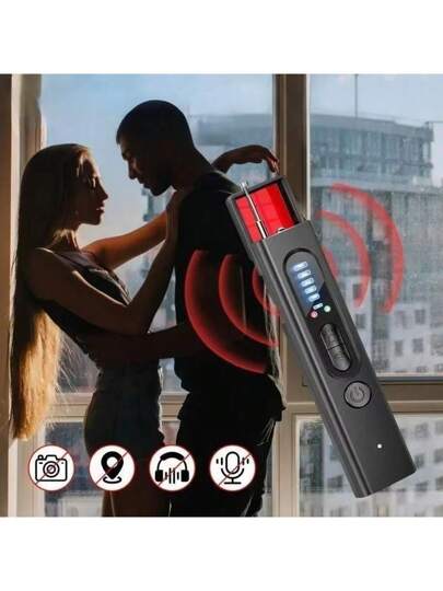 1pc Hidden Camera Detector. It Features Functions Such As Detection, Radio Frequency (RF) Signal GPS Tracker Detection. Travel, Cars, Bathrooms, Indoor Residences, Hotels, Offices, Is Compact Easy To Carry. Also An Excellent Choice s, Anniversary Souvenirs, Or Family Day s.