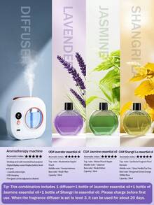 جهاز نشر العطور للاستخدام المنزلي، جهاز عطور قابل للشحن، رذاذ عطري كهربائي قابل للتركيب على الحائط، مع إضاءة محيطة ملونة، 5 أوضاع عمل قابلة للتعديل، 6 نكهات عطرية للاختيار من بينها، رائحة طبيعية وطازجة، يمكن وضعه في غرفة النوم، غرفة المعيشة، المكتب، الحمام، غرفة الغسيل، غرفة الحيوانات الأليفة.