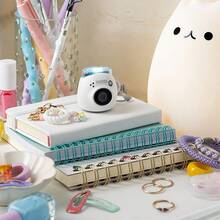 Pal少女心拍立得相機 即印即貼藍牙無線列印 生日紀念日驚喜禮物 APP自訂手帳貼紙 便攜式防水 雪球白 - 雪球白 - 查看 2