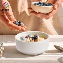 MBB 1 zestaw porcelanowej zastawy stołowej, nowoczesne zestawy talerzy obiadowych i misek, zestaw białych naczyń, odporne na odpryski i zarysowania zestawy naczyń kuchennych i stołowych do użytku domowego, hotelowego, weselnego i codziennego