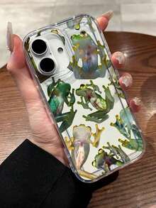 Realitic Frog Print Clear Case Compatible With IPhone - 無色 - 查看 5