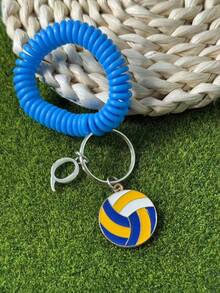 个性化排球钥匙扣礼品，送给段街运动员的礼物，感恩节和圣诞节礼物 - 黃色 - 查看 111