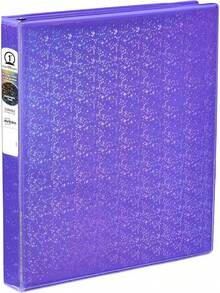 Almacenamiento de archivos  Luxe Carpeta holográfica duradera de 3 anillas, cubierta de vista personalizable, anillos redondos de 1 pulgada, 1 carpeta holográfica Aqua (03224) - Negro - - Ver 11
