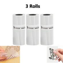 透明热敏无墨贴纸 57 x 25 毫米自粘贴纸适用于蓝牙照片打印机迷你口袋收据打印机用于照片、DIY、笔记、标签、备忘录、学校用品、返校