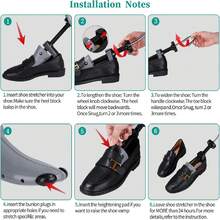 2 Pcs Shoe Stretcher Women Men, Adjustable Length & Width, Shoe Tree Adjustable Boot Widener Stretcher, Plastic Shoes Tree Shape For Tennis Shoes, Slippers, Sneakers, Canvas Shoes - L for man - 查看 5