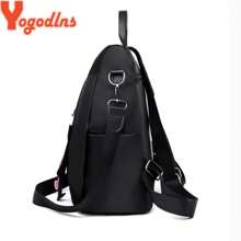 Yogodlns Backpack For Women, New Fashionable Oxford Bag, Solid Color Travel Backpack, Small Women's Backpack With Cat Pendant - 紅色 - 查看 4