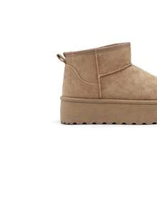REVREAL Women's Thick Sole Ankle Boots – Comfortable Slip-On Style - Khaki - View 2