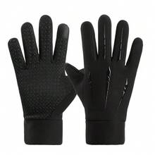 1 Pair Winter Warm Gloves, Anti-Slip Touchscreen, Unisex, Thick Fleece Lining, Windproof, Cold-Proof, Waterproof, Suitable For Cycling, Outdoor Sports, Autumn/Winter Seasons And Various Occasions. - Multicolor - View 5