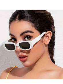 2pcs Retro Classic Oversized Fashion Glasses For Teens - Black And White Round Lenses, Durable PC Frame, Stylish Decorative Glasses For Casual Wear, Fashion Glasses For Teens, Playful Glasses, Polyacrylic Lenses - 米色 - 查看 2