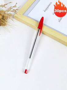 12 قلم كريستال أزرق وأحمر وأسود، أقلام جاف بأنصاف قلم رصاص (1.0مم)، لوازم مدرسية، لوازم مكتبية جذابة للغاية، كتابة سلسة، أقلام مكتبية، لوازم مكتبية للمدرسة والفندق