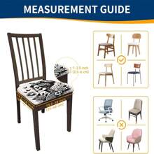 1/4/6/40pcs Halloween Themed A Skeleton Holding A Rose Printed Removable Full-Cover Stretchable Milk Fiber Fabric Chair Covers ,Restaurant Chair Covers - Square Chair Cushion Covers For Restaurant Kitchen Dining Hotel Seat Covers Removable Soft Cushion Chair Covers