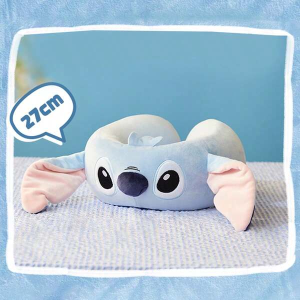  MINISO Stitch Series Memory Foam U - Shaped Pillows (Two - Style Assembly) | Both U - Shaped Pillows Wrap The Memory Foam Core With Soft And Skin - Friendly Plush Fabric, With A Delicate Touch, Suitable For All Seasons. (1 PC)