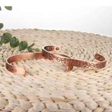 Copper Bracelet For Men Women, Magnetic Bracelets For Men With 3500 Gauss Magnets, Copper Jewelry Adjustable Cuff Bangle For Christmas Gift