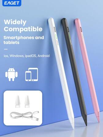 EAGET 通用手写笔升级版手写笔，高精度和高灵敏度，防手掌误触，防止误触，通用手写笔兼容所有触摸屏