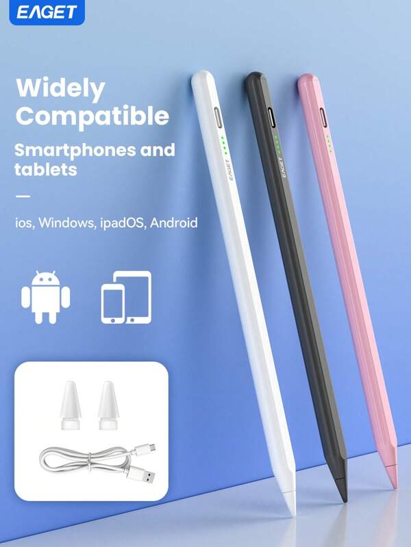 EAGET Universal Stylus Pen Upgraded Stylus, High Accuracy And Sensitivity, Palm Rejection, Prevent False On/Off Touch, Universal Stylus Pen Compatible With All Touch Screens