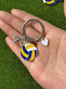 个性化排球钥匙扣礼品，送给段街运动员的礼物，感恩节和圣诞节礼物 - 黃色 - 查看 57