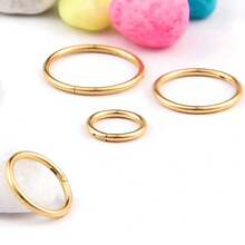 Piercing Smooth Hinged Steel Hoop With Click Clasp, Resistant, Hinged And Segmented - Kit 2-Talk - 查看 7