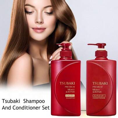 Tsuba-Ki Premium Moist & Repalr Shampoo And Conditioner Set (Each 490 Ml/16.56 Oz) No Gfit Box